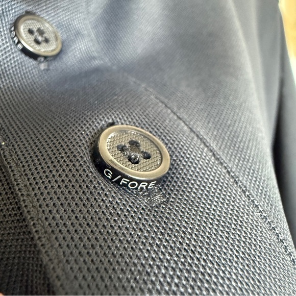 NWT G/FORE Men's Polo Shirt Black Size M Casual Golf Lightweight Mesh Breathable - Picture 10 of 13